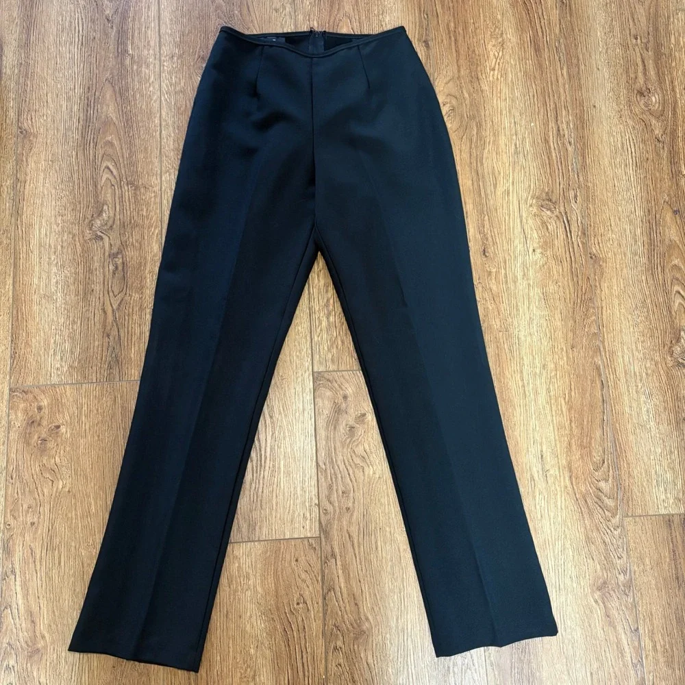 VTG I.N. San Francisco Black High Waisted Dress Pants Trousers Size 7 USA Career
